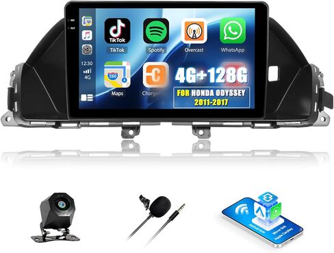 SIXTOP [4+128G] Android Car Stereo for Honda Odyssey 2011-2017 Wireless Carplay Android Auto 9 inch Inch Touch Screen Bluetooth 5.0 GPS Navigation FM RDS Radio 32EQ SWC AHD Backup Camera in Saudi Arabia