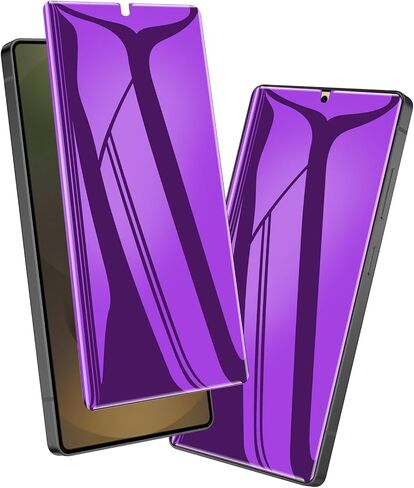 LYWHL 2 Pack for Samsung Galaxy S24 Ultra Privacy Screen Protector, Purple Anti-Blue Light Eye Protection Anti-Spy Full Adhesive Flexible Film, Compatible Fingerprint Touch Sensitive in Saudi Arabia