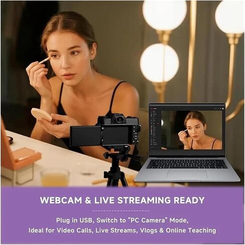 5K HD Digital Video Recorder, 48MP Wide Angle 16X Zoom Camcorder with 3 Inch Flip Screen, WiFi Enabled Webcam for Professional Recording in Saudi Arabia