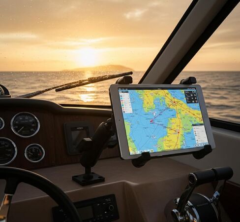 Commercial-Grade Heavy-Duty Tablet & Phone 5.5" - 12.9" Mount | Aviation-Grade All-Weather Aluminum Arm & Double Ball Head | AMPS Compatible Fixed Base for Trucks, RVs, Boats, Walls & Desks in Saudi Arabia