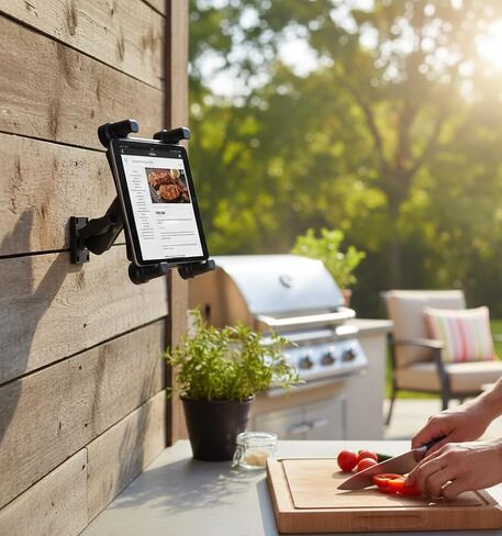 Commercial-Grade Heavy-Duty Tablet & Phone 5.5" - 12.9" Mount | Aviation-Grade All-Weather Aluminum Arm & Double Ball Head | AMPS Compatible Fixed Base for Trucks, RVs, Boats, Walls & Desks in Saudi Arabia