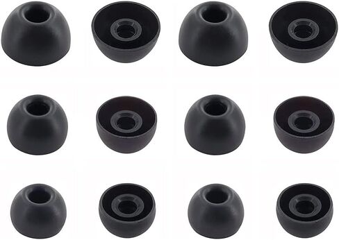 Eartips Compatible with JLab Go Sport+ Earbuds, 6 Pairs S/M/L Sizes Soft Silicone Ear Tips Replacement Earbuds Tips, Compatible with JLab Go Air Pop+ Epic Air Sport ANC 6 Pairs Black in Saudi Arabia