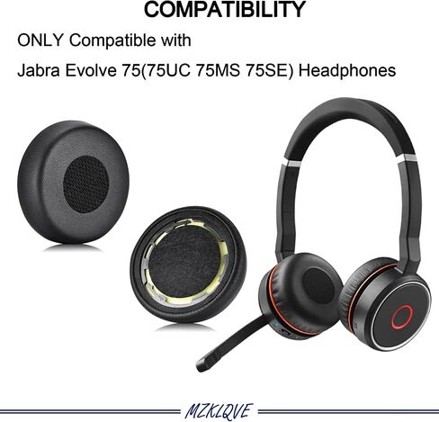 Evolve 75 Ear Pads - Replacement Earpads for Jabra Evolve 75(75UC 75MS 75SE) Headphones in Saudi Arabia