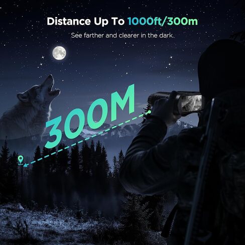 4K Night Vision Goggles Binoculars - Infrared Night Vision in 100% Darkness, 3.2'' Large Screen, 8X Digital Zoom, 32GB Card to Save Photos and Videos for Camping Hunting & Security in Kuwait
