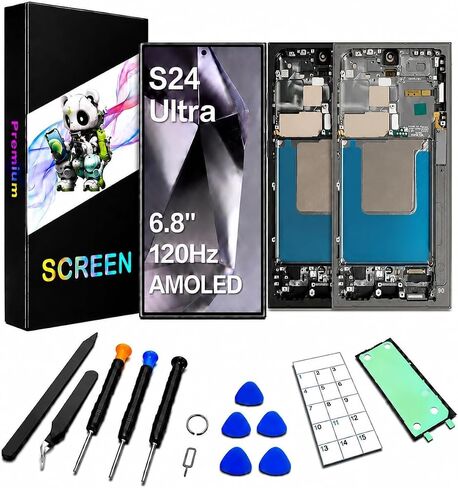for Galaxy S24 Ultra AMOLED Screen Replacement with Frame and Tools in Saudi Arabia