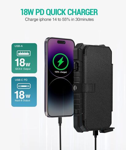 BLAVOR Solar Power Bank with 4 Foldable Panels, 20000mAh Portable Charger in Kuwait