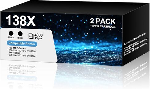 138A Toner Cartridges 2 Black Compatible for HP 138A W1380A 138X W1380X in Saudi Arabia