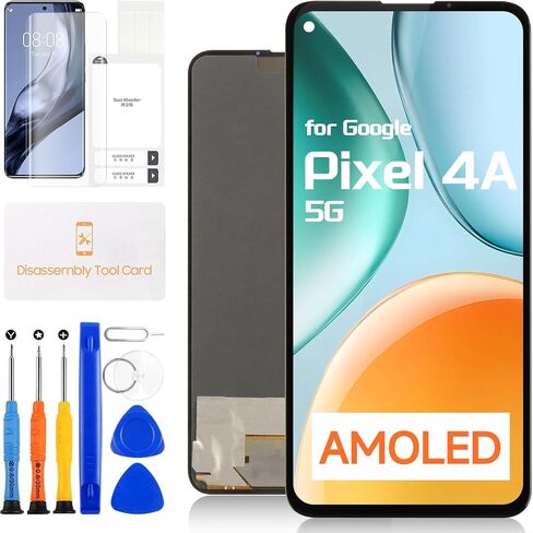 Original Screen Replacement for Google Pixel 4A 5G LCD Display GD1YQ G025I Digitizer for Google Pixel 4A 5G Touch Screen Glass Assembly with Tools (Black,Only for Pixel 4A 5G) in Saudi Arabia