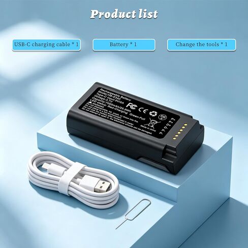 بطارية 7000 مللي أمبير لجرس الباب بالفيديو Eufy E340 & C31، منفذ شحن USB-C in Kuwait