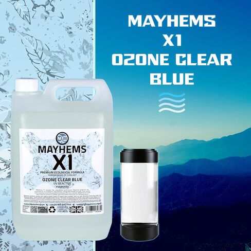 Mayhems - X1 Premixed PC Coolant - Computer Water Cooling Fluid - Liquid Cooling, Eco Friendly Series, UV Fluorescent Blue, 5 Litre, Ozone Clear Blue in Kuwait