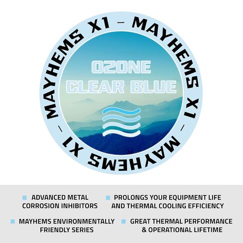Mayhems - X1 Premixed PC Coolant - Computer Water Cooling Fluid - Liquid Cooling, Eco Friendly Series, UV Fluorescent Blue, 5 Litre, Ozone Clear Blue in Kuwait