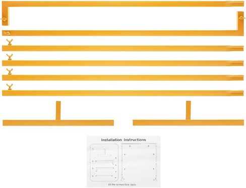 6.6Ft Adjustable Yellow Square Wedding Arch Stand, Thick Iron Pipe Freestanding Backdrop Frame, Tool-Free Assembly Modular Floral Display Rack for Wedding Engagement Birthday Photo Booth Decor in Saudi Arabia