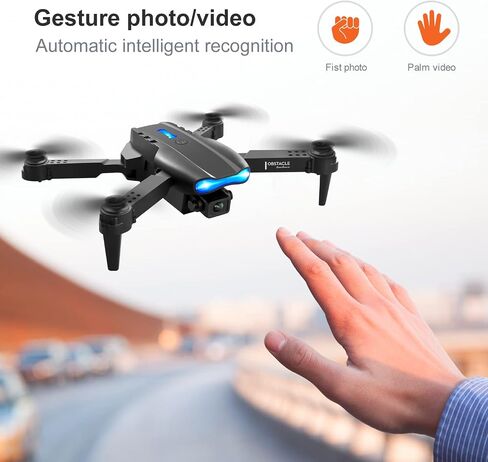 Drone with Dual Camera E99 Pro, Foldable FPV RC Quadcopter, 2 Batteries in Saudi Arabia