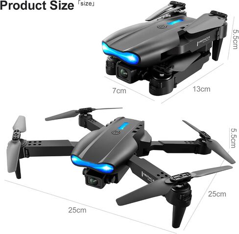 Drone with Dual Camera E99 Pro, Foldable FPV RC Quadcopter, 2 Batteries in Saudi Arabia