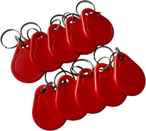 M1 Card RFID Fob 13.56mhz ISO14443A Key for Hotel Door Entry Access Control... (Red 10pcs) in Saudi Arabia