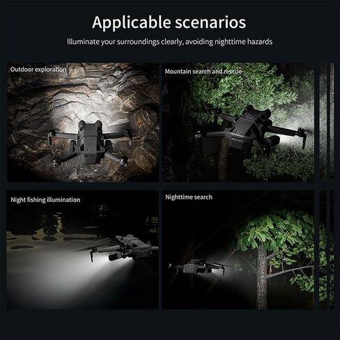 Mini 4 Pro Drone LED Night Flight Searchlight, Night Navigation Light Rechargeable Emergency Lamp Lights, Strobe Lights Headlight for DJI Mini 4 Pro Drone Accessories in Kuwait