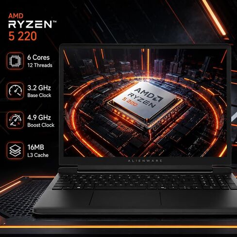 iCarp Customized Laptop Made with Dell Alienware 15 Gaming Laptop 15.3" WUXGA 165Hz AMD 6-core Ryzen 5 220 16GB/32GB/64GB DDR5 512GB/1TB/2TB/4TB SSD GeForce RTX 4050 Type-c Backlit Win11 in Kuwait
