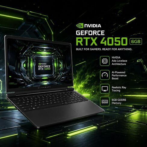 iCarp Customized Laptop Made with Dell Alienware 15 Gaming Laptop 15.3" WUXGA 165Hz AMD 6-core Ryzen 5 220 16GB/32GB/64GB DDR5 512GB/1TB/2TB/4TB SSD GeForce RTX 4050 Type-c Backlit Win11 in Kuwait