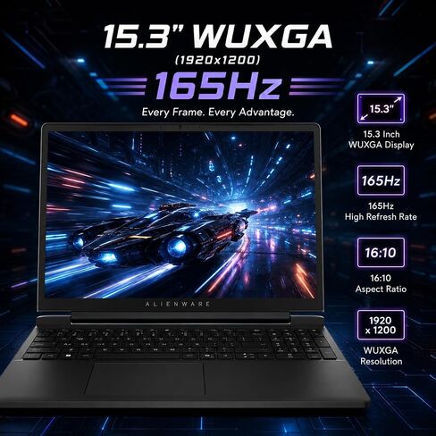 iCarp Customized Laptop Made with Dell Alienware 15 Gaming Laptop 15.3" WUXGA 165Hz AMD 6-core Ryzen 5 220 16GB/32GB/64GB DDR5 512GB/1TB/2TB/4TB SSD GeForce RTX 4050 Type-c Backlit Win11 in Kuwait