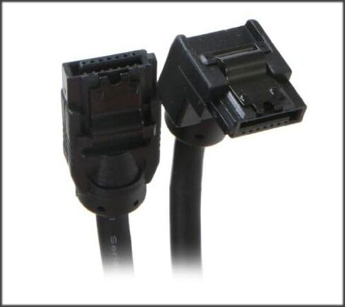 OKGear 18 inch SATA 3.0 cable, Right Angle to Straight with Latch in Saudi Arabia