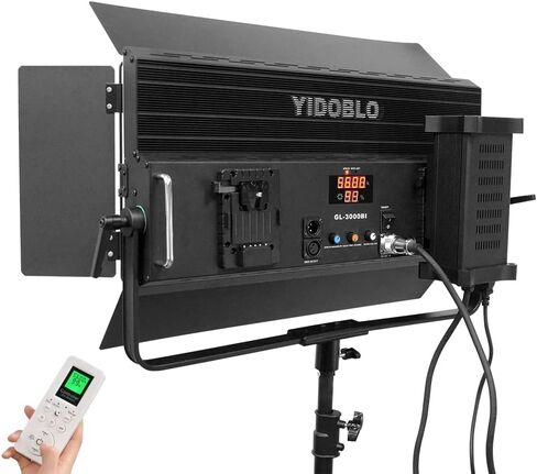 GL-3000C 300W RGB LED Video Light with APP & remoter Control, 1% Precise Min Dimming/360° RGB/CRI 97+/TLCI 98+/2800K-9900K/14 Effects Light Scenes for Studio Lighting Photography Videography in Saudi Arabia