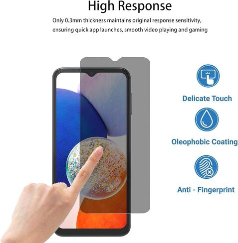 [3 Pack Privacy Screen Protector Designed For Samsung Galaxy A14 5G Anti Spy Private Tempered Glass Film in Kuwait