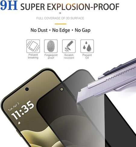 2 Pack Privacy Screen Protector for Moto Edge 2026,Anti-Spy Glass in Kuwait