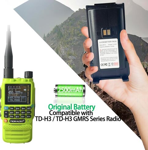 مشبك حزام بطارية TD-H3 GMRS مع بطارية 2500 مللي أمبير، USB-C in Kuwait