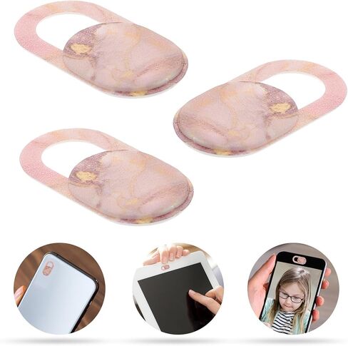 OUNONA 3pcs Pink Laptop Webcam Slider Covers Plastic Camera Lens Privacy Protectors Easy to Use Minimalist Design Leaves No Residue for Computer Webcam Privacy in Kuwait