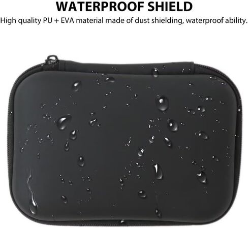 Portable 2.5’’ Hard Disk HDD Carrying Case Black Zipper Enclosure Protective Storage Pouch For PC Laptop Digital Devices in Kuwait