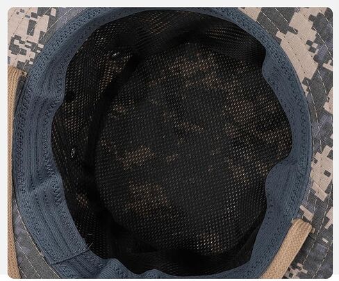 Digital Camo Boonie Hat Men Women Tactical Wide Brim Sun Hats Adjustable Chin Strap Waterproof Military Bucket Hat in Saudi Arabia