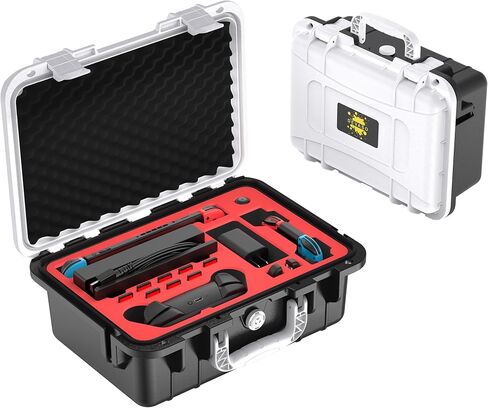 DEVASO Carrying Case for Nintendo Switch/Switch OLED, Professional Deluxe Waterproof Travel Case Soft Lining Hard Case for Nintendo Switch OLED Model (2021) Console Pro Controller & Accessories in Saudi Arabia