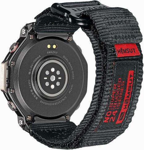 أحزمة ساعة SMITHA متوافقة مع Huami Amazfit T-Rex/T-Rex 2/T-Rex Pro/T-Rex Ultra، حزام رياضي من النايلون المتين مع تصميم حلقة منسوجة in Kuwait