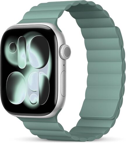Magnetic Sport Bands for Apple Watch Band 40mm 38mm 41mm 42mm 44mm 45mm 46mm Women Men, Silicone Loop Strap Wristband for Apple Watch Ultra 3 2 1 Series 11 10 9 8 7 6 5 4 3 2 1 SE in Saudi Arabia
