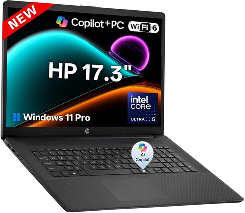 HP 17.3"Business Copliot AI Laptop, Intel Ultra 5 255U, Battery Fast charge in Kuwait