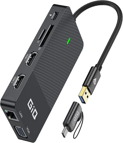 USB Docking Station,USB C HUB USB 3.0 to Dual HDMI Adapter,Triple Display USB C Laptop Docking Station in Kuwait
