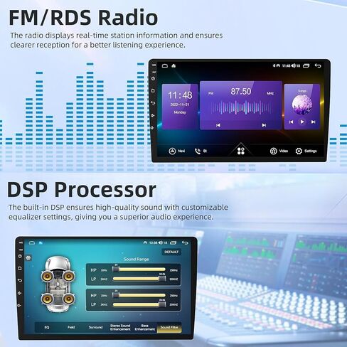 [4Core+64GB] Car Radio for Ford Focus 2012–2018: Upgrade 5GWIFI 9 Inch Touchscreen Replacement Stereo, CarPlay Android Auto, GPS Navigation Bluetooth FM SWC Backup Camera in Saudi Arabia