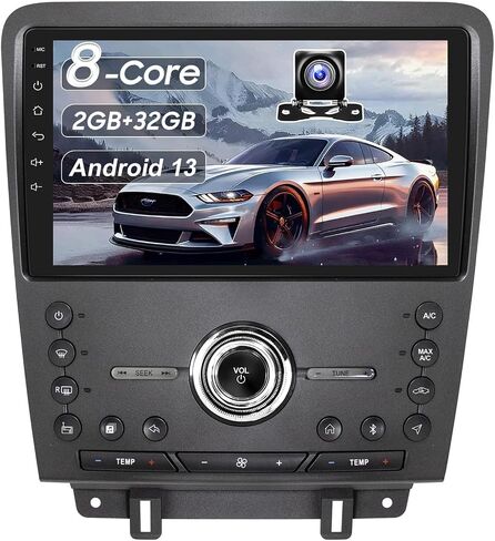 Car Radio Upgrade Dash Kit for Ford Mustang 2010 2011 2012 2013 2014,Wireless CarPlay Android Auto, 2GB+32GB 8 Core Stereo System,10.1 Inch Touch Screen, GPS, Bluetooth, WiFi, SWC,MirrorLink in Saudi Arabia