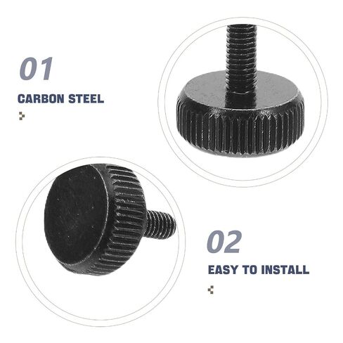 30pcs M3 Black Carbon Steel Computer Case Screws with Enhanced Security and Universal Compatibility, Hand-tightened Thumbscrews for Desktop PC Case Installation and Maintenance in Kuwait