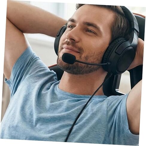 2pcs Gaming Headset Microphone Boom Replacement Detachable Wired Black in Saudi Arabia