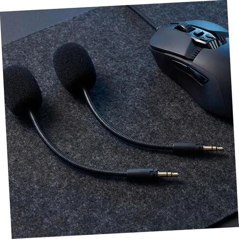 2pcs Gaming Headset Microphone Boom Replacement Detachable Wired Black in Saudi Arabia