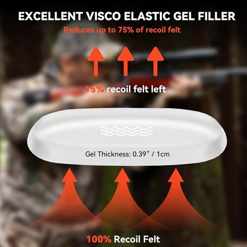 GearOZ Slip-on Recoil Pad for Shotgun with 0.39" Gel Filled, Anti-Slip in Saudi Arabia