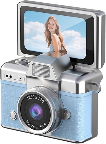 Vintage Pocket Digital CCD Camera 1.47 Inch Flip Screen HD Video Camcorder for Holiday & Daily Shooting in Saudi Arabia