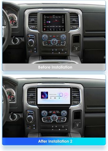 8 Core 10.33“ QLED Car Stereo Radio for Dodge Ram 1500 2500 3500 (2013-2018) Auto AC, 4+32 GB Android 14 GPS Navigation with Wireless Carplay Android Auto Local Weather SWC DSP (Auto AC) in Saudi Arabia