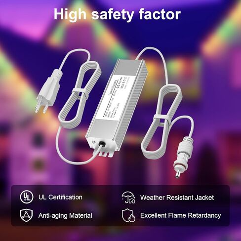 36V 3A Waterproof Power Supply for Govee Permanent Outdoor Lights,Compatible with Govee H706A H706B H706C Permanent Outdoor Lights Power Adapter Cord(White) in Kuwait