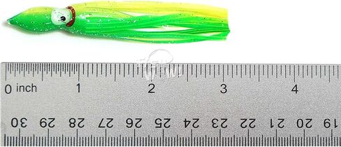 50pcs Fish WOW!® Green Yellow 3" Chartreuse Squid Skirts 7.5cm Hoochies Octopus Skirt Fishing Soft Trolling Lures in Saudi Arabia