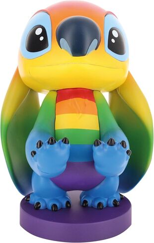 Cableguys Disney Rainbow Stitch Pride Collection Gaming Figure - Accessory Holder for Controller or Smartphone - USB Cable - 20 cm in Kuwait