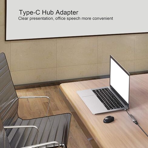 6‑in‑1 Type ‑ C Hub Adapter Type ‑ C to HDMI Docking Station Adapter Comput in Saudi Arabia