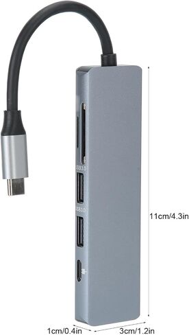 6‑in‑1 Type ‑ C Hub Adapter Type ‑ C to HDMI Docking Station Adapter Comput in Saudi Arabia