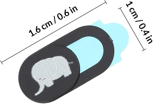 STOBAZA Webcam Cover Slide 2 Pcs with Elephant and Penguin Patterns with Adhesive Backing, Abs Material Privacy Protection Cover for Computer Compatible with Laptops and Mobile Phones in Kuwait